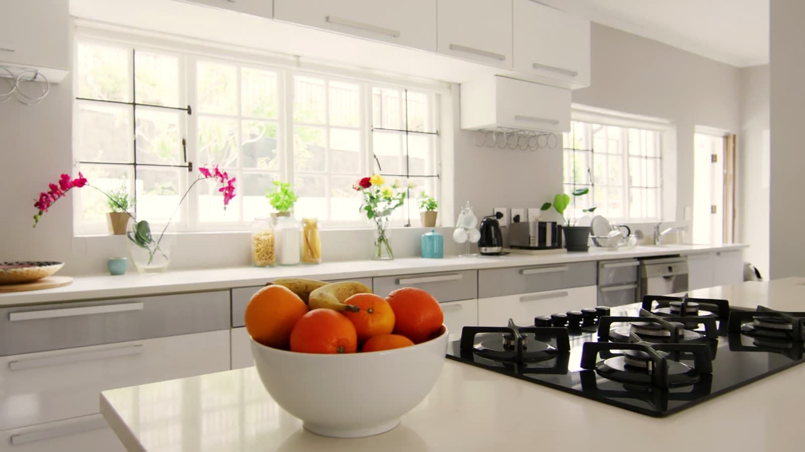 Bright, clean kitchen